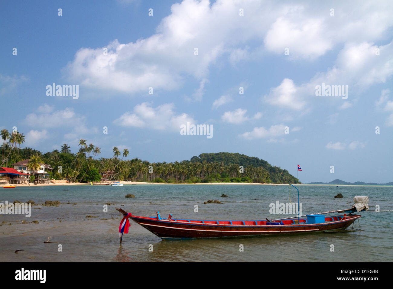 Fischerboot in den Golf von Thailand auf der Insel Ko Samui, Thailand. Stockfoto