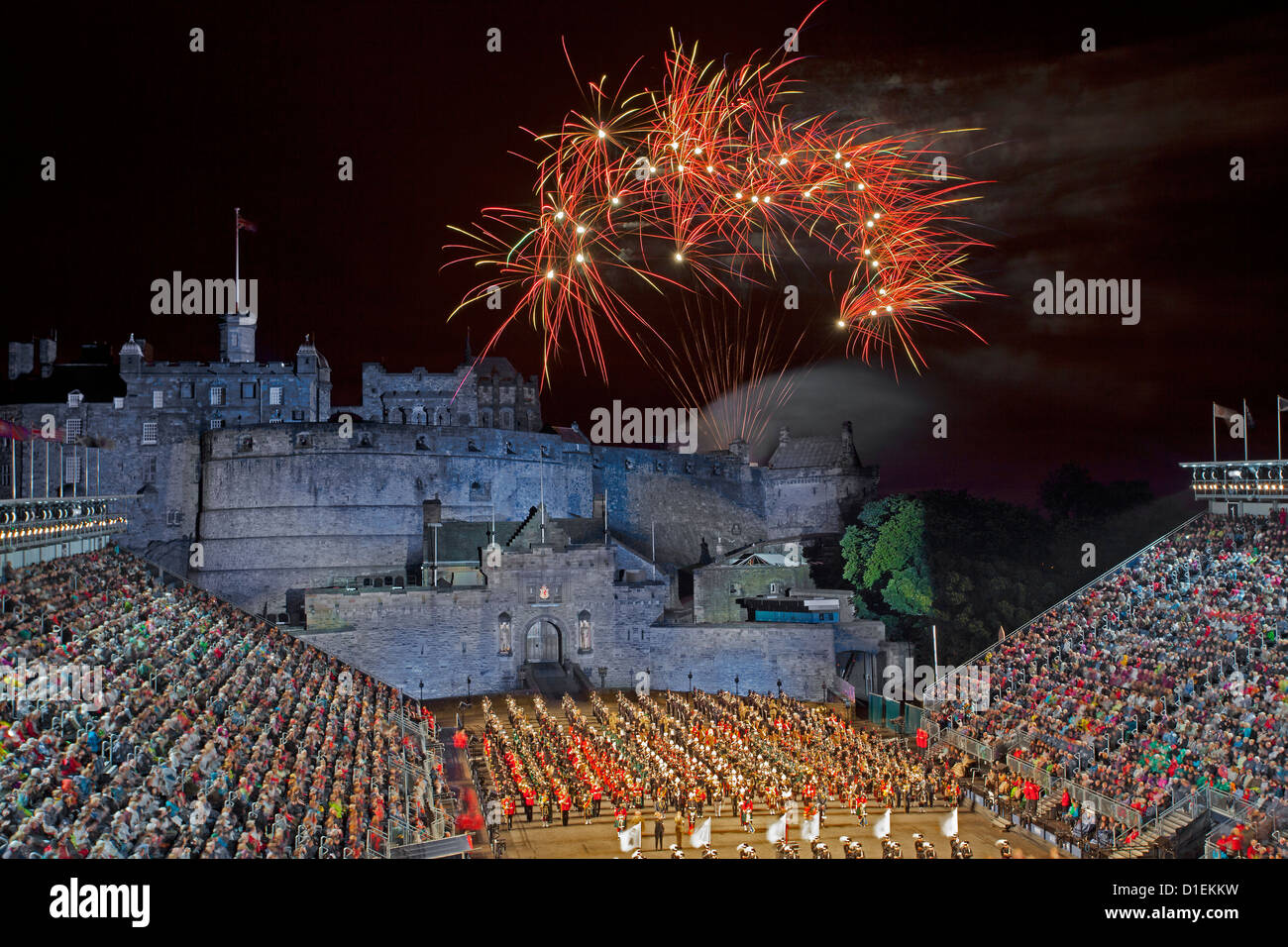 Edinburgh Tattoo-Abschlussfeier Stockfoto