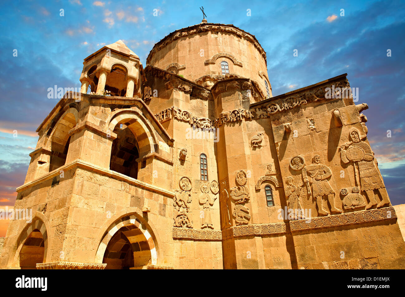 10. Jahrhundert armenische orthodoxe Kathedrale des Heiligen Kreuzes auf der Insel Akdamar, Vansee Türkei Stockfoto
