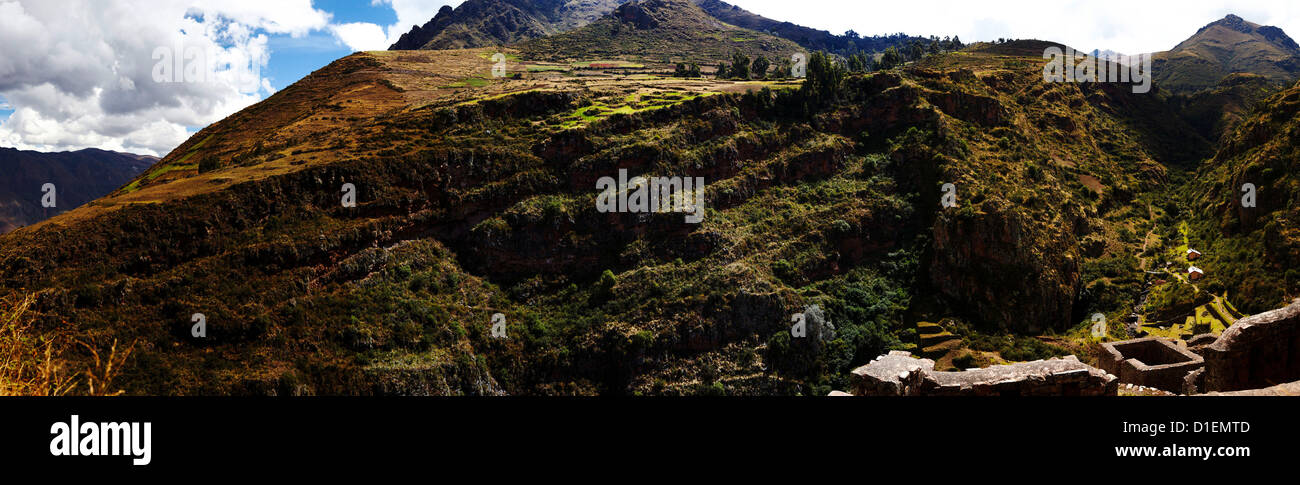 Ruinen von Pisac, Peru, Südamerika, Amerika Stockfoto