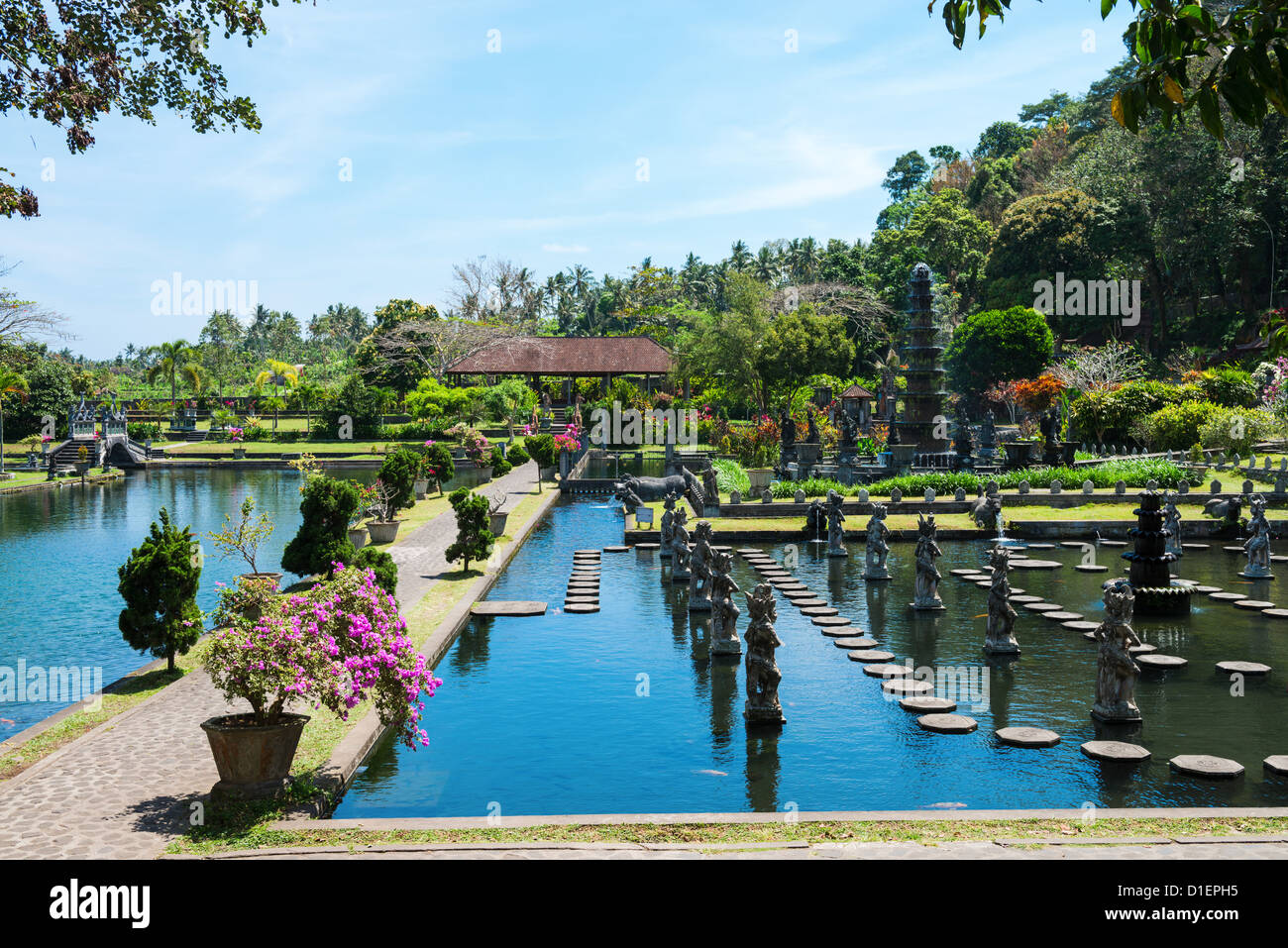 Königliche Wasserpalast und Pools Tirthagangga, Insel Bali, Indonesien Stockfoto