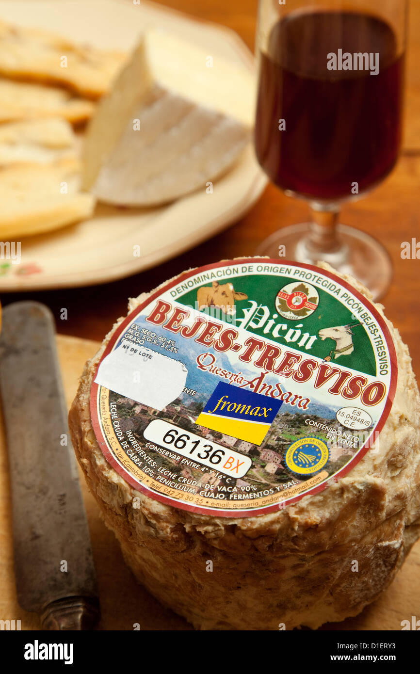 Käse-Herkunft-Bezeichnung Kantabrien Spanien Stockfoto