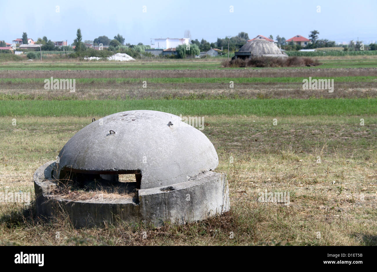 Albanische Betonbunker Stockfoto