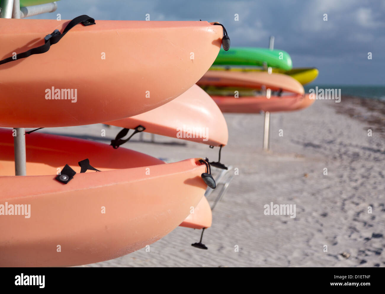Cape Florida Lighthouse Bill Baggs State Park in Key Biscayne Florida Vermietung Kanus Kajaks Stockfoto