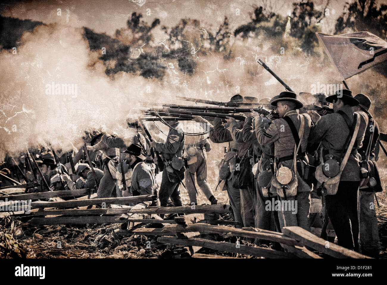 American Civil War Reenactment. Stockfoto