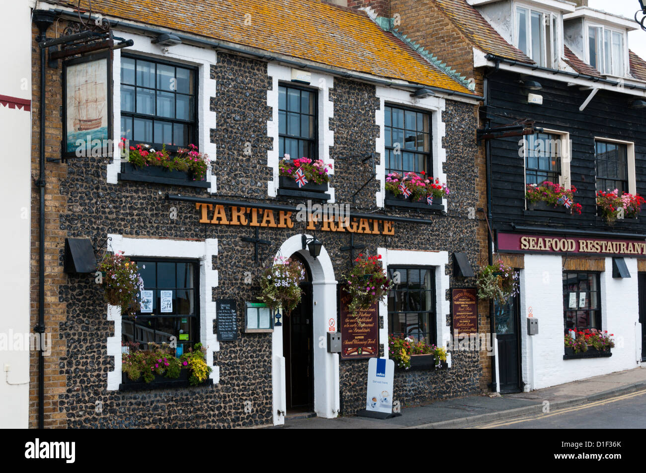 Der Zahnstein Fregatte Pub in Broadstairs, Kent. Stockfoto