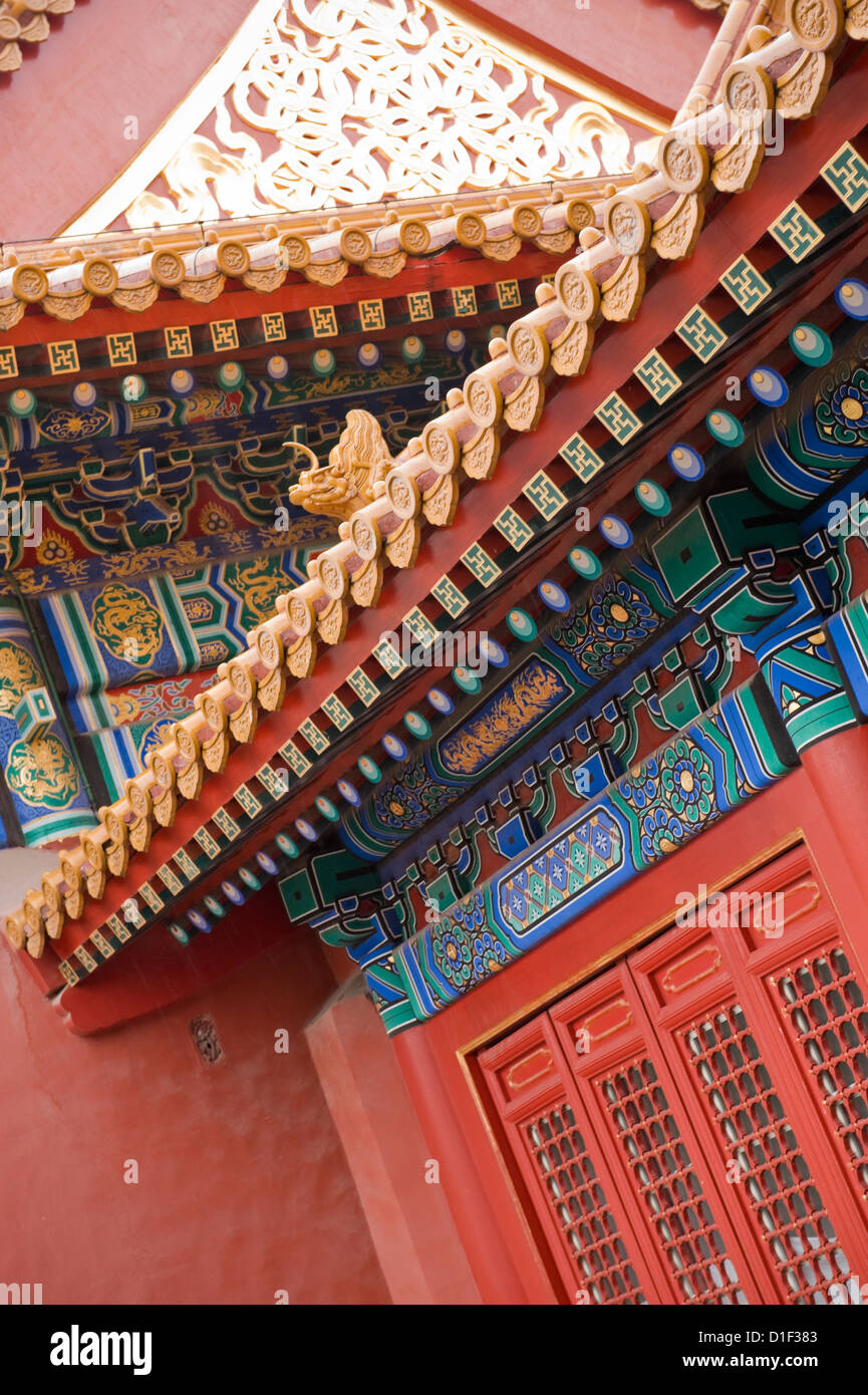 Dach-Dekoration in China Stockfoto