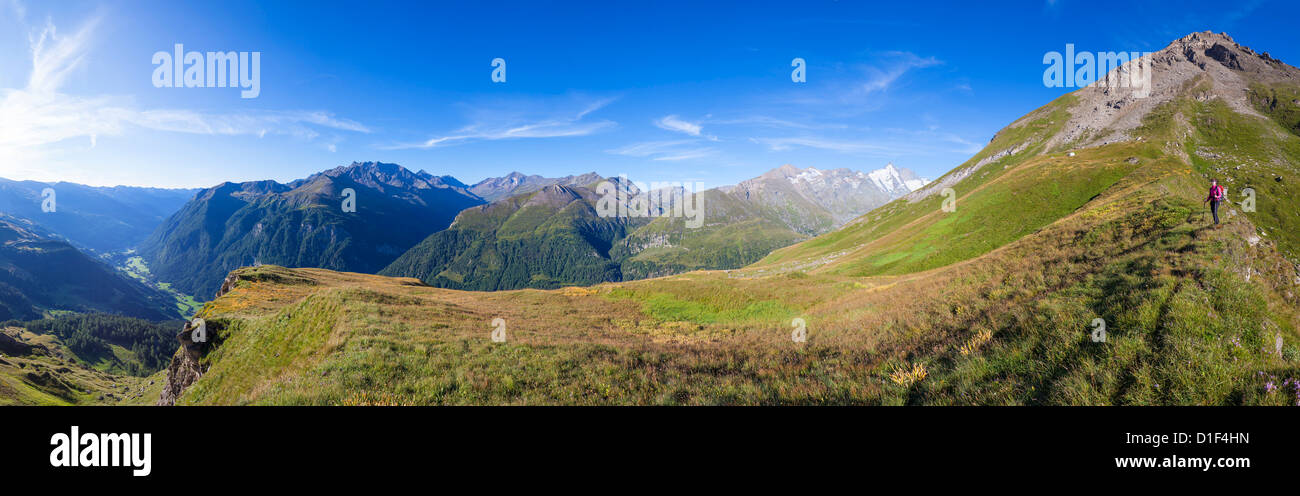 Morgen-Stimmung auf den Großglockner, Nationalpark Hohe Tauern, Kärnten, Österreich Stockfoto