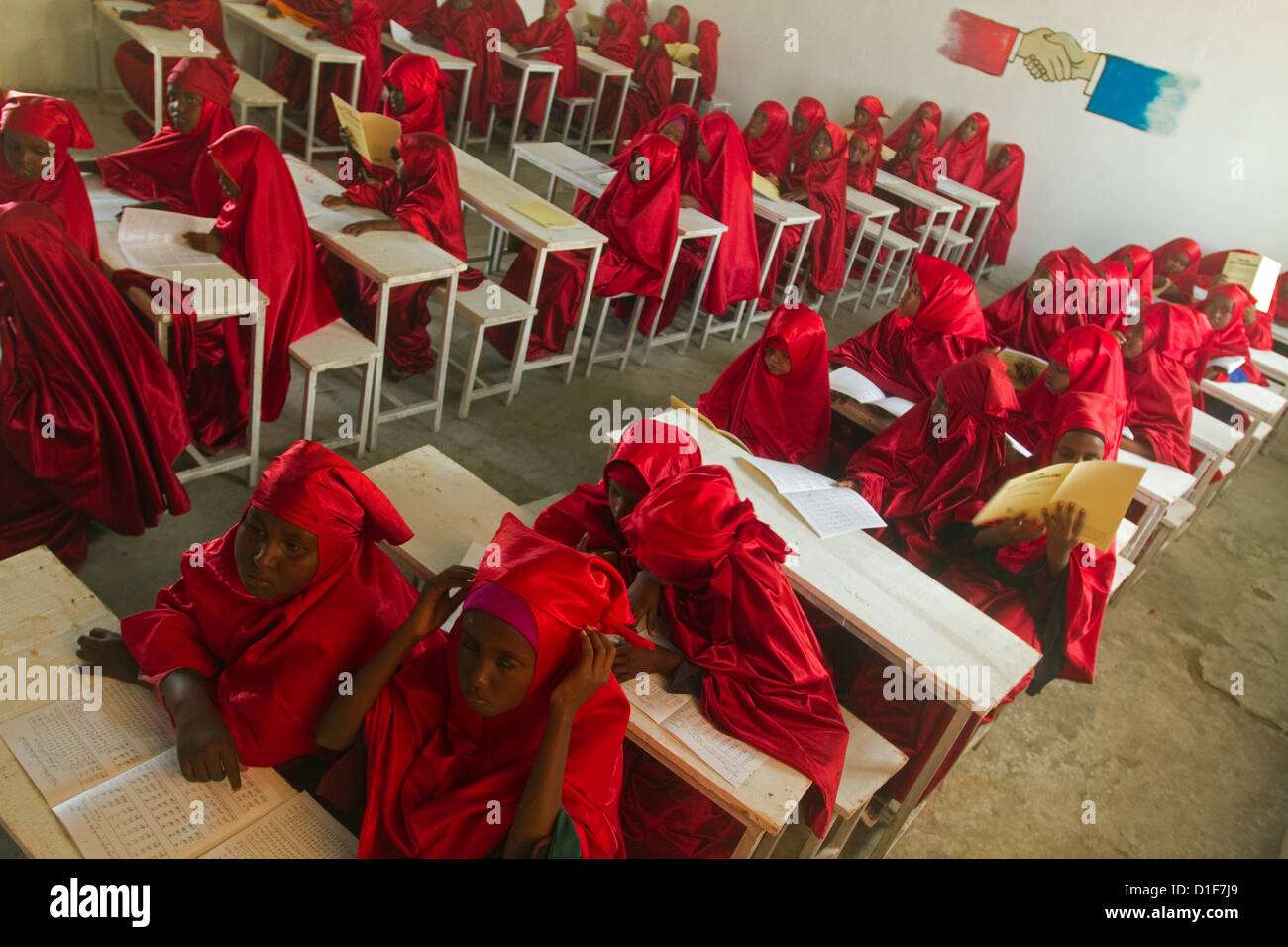 Islamische Schule für Mädchen in Mogadischu Somalia Stockfoto