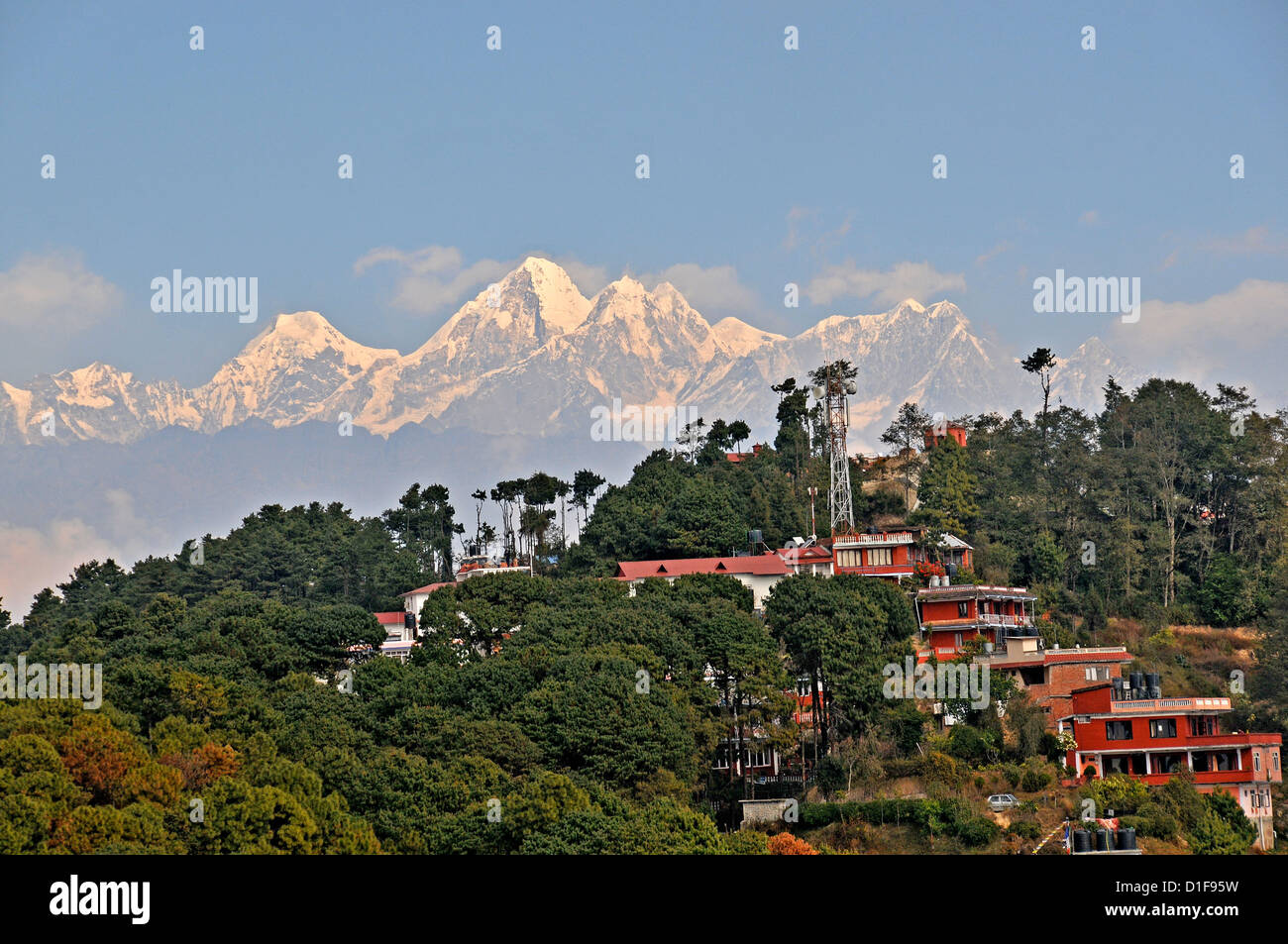 Himalaya Bereich Ansicht von Nagarkot Nepal Stockfoto