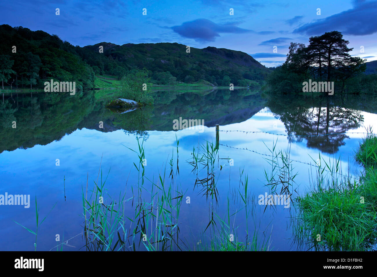 Sonnenuntergang, Rydal Wasser, Nationalpark Lake District, Cumbria, England, Vereinigtes Königreich, Europa Stockfoto