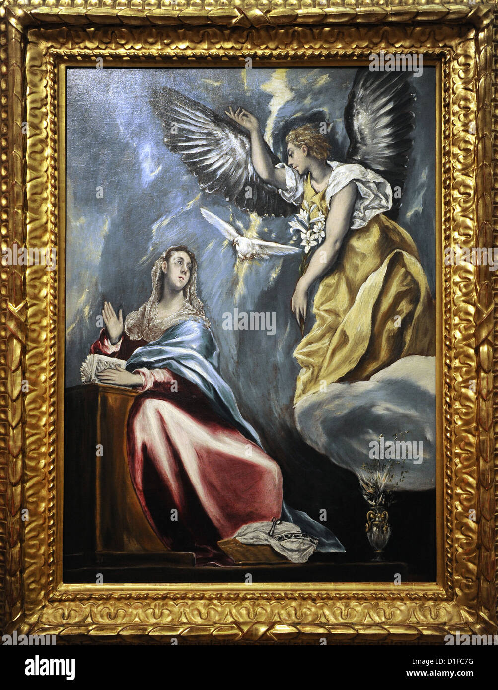 El Greco (1541-1614). Kretischen Maler. Die Verkündigung, c.1600. Museum der bildenden Künste. Budapest. Ungarn. Stockfoto