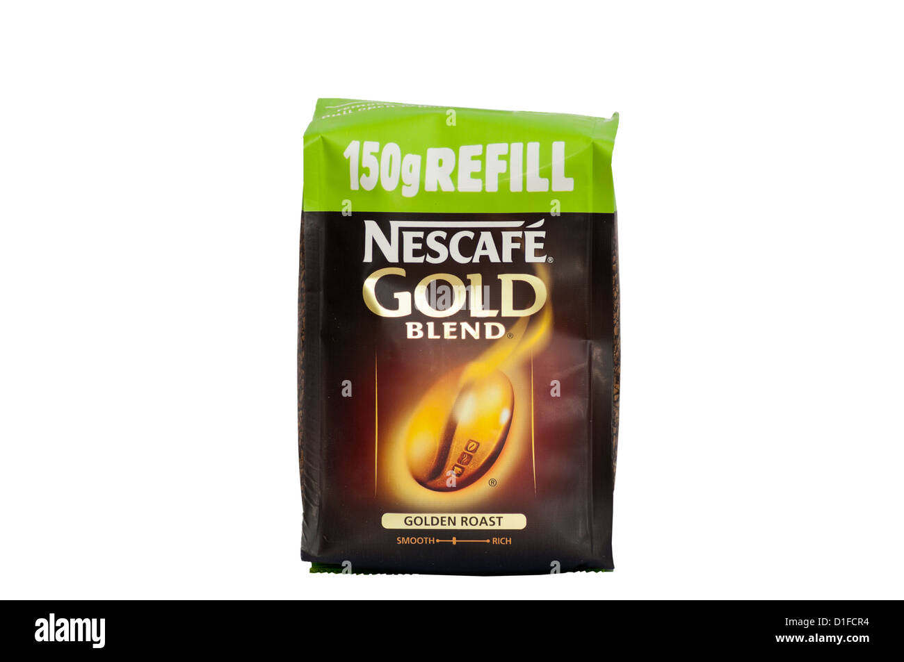 Paket von Nescafe Gold Blend Kaffee Refill Stockfoto
