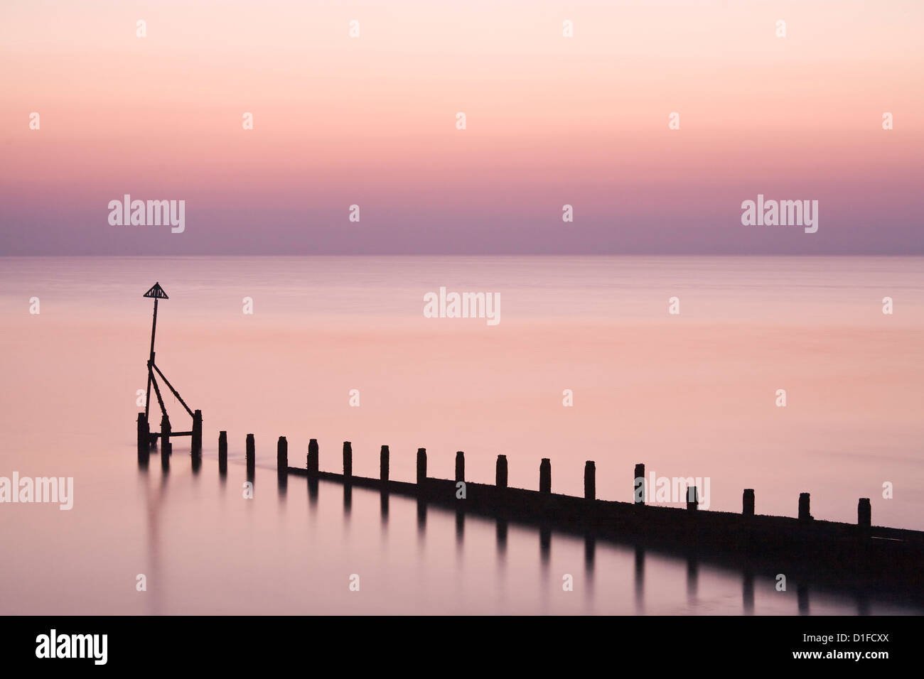 Selsey Bill bei Sonnenuntergang, Selsey, West Sussex, England, Vereinigtes Königreich, Europa Stockfoto