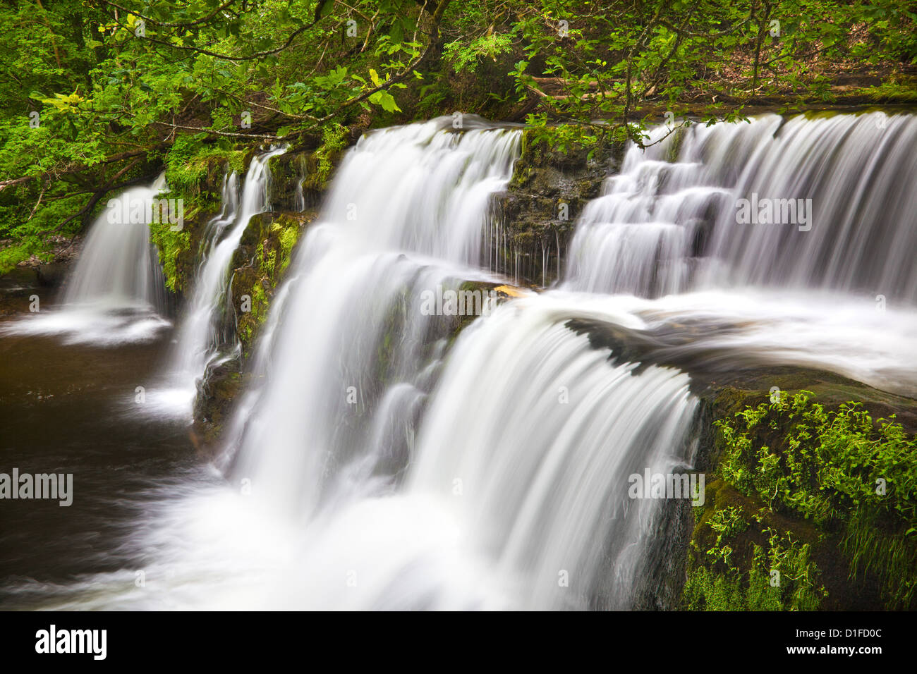 Sgwd y Pannwr Wasserfall, Brecon Beacons, Wales, Vereinigtes Königreich, Europa Stockfoto