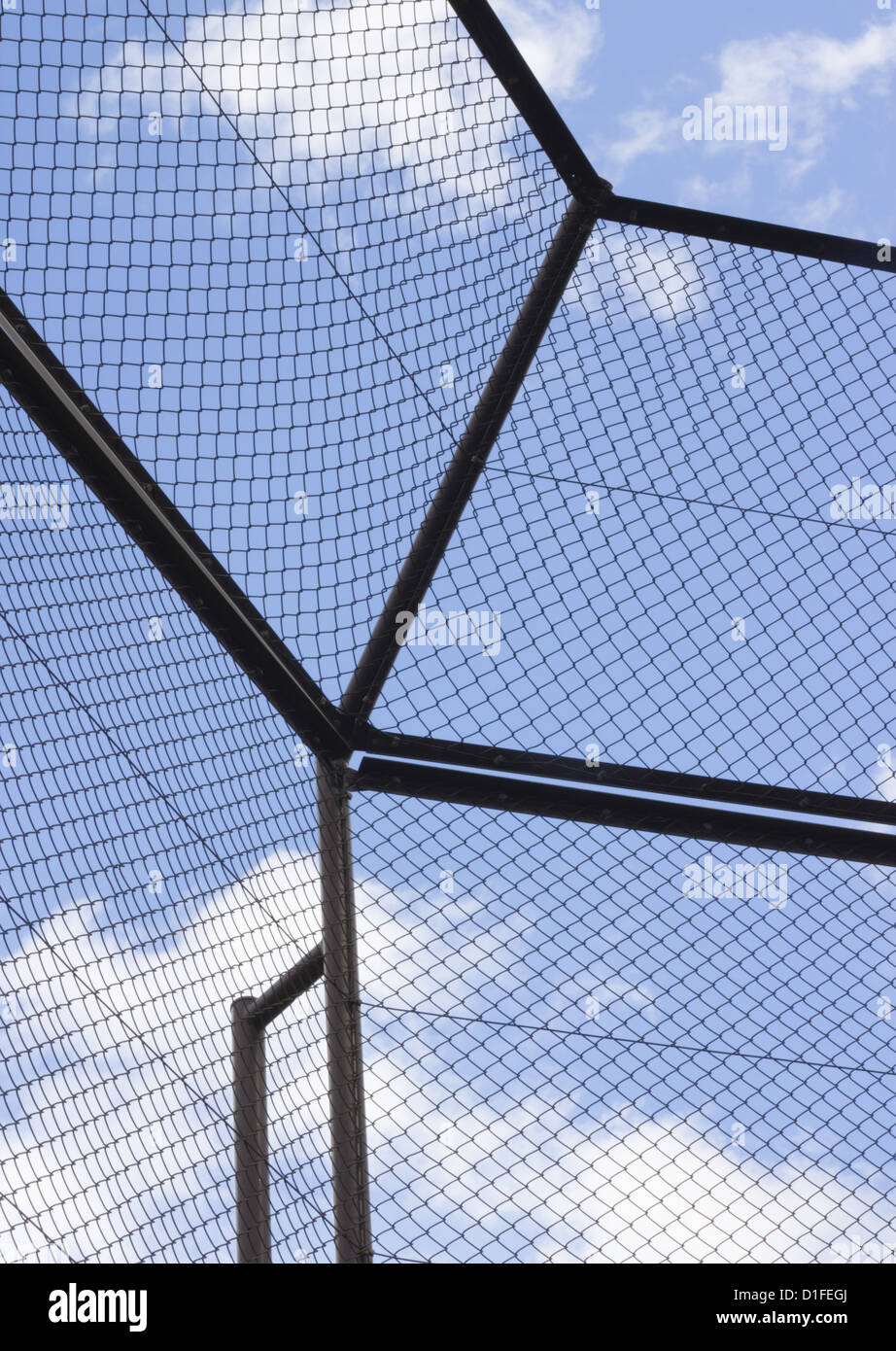 Zaun von einem Baseball-Feld Stockfoto