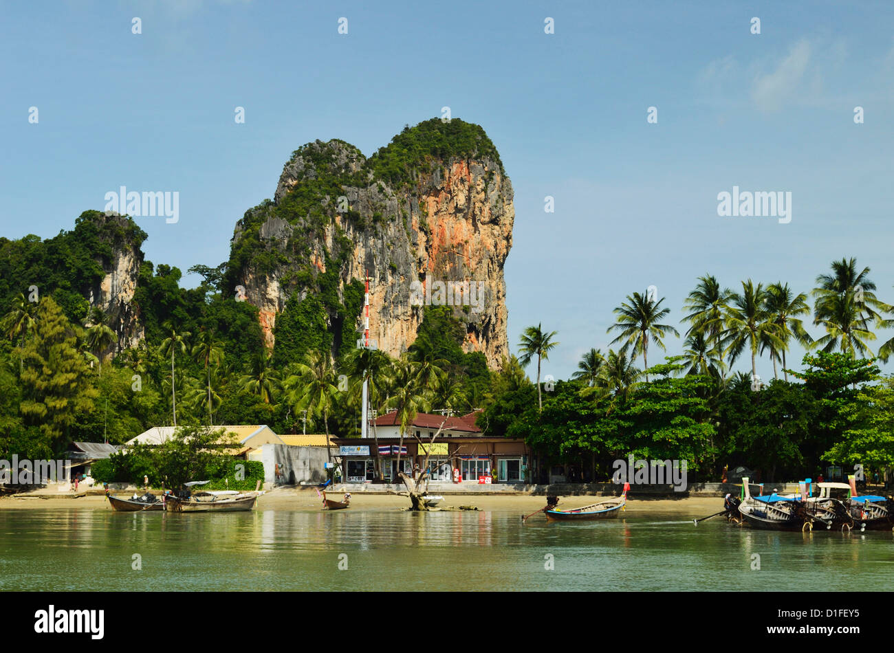 Railay East Bay, Rai Leh (Railay), Andaman Küste, Provinz Krabi, Thailand, Südostasien, Asien Stockfoto