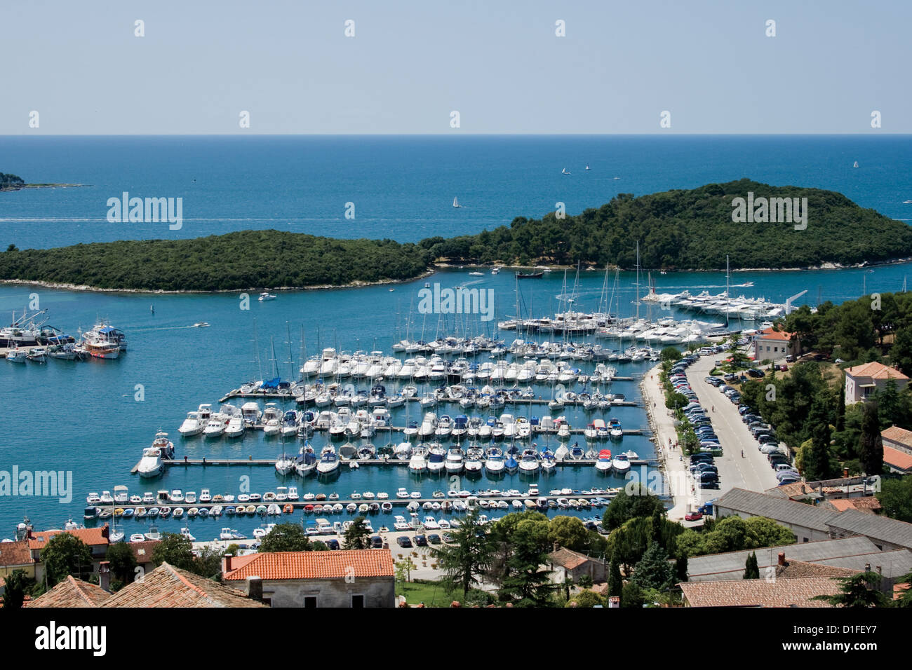Hafen in der istrischen Stadt Vrsar, Kroatien. Stockfoto