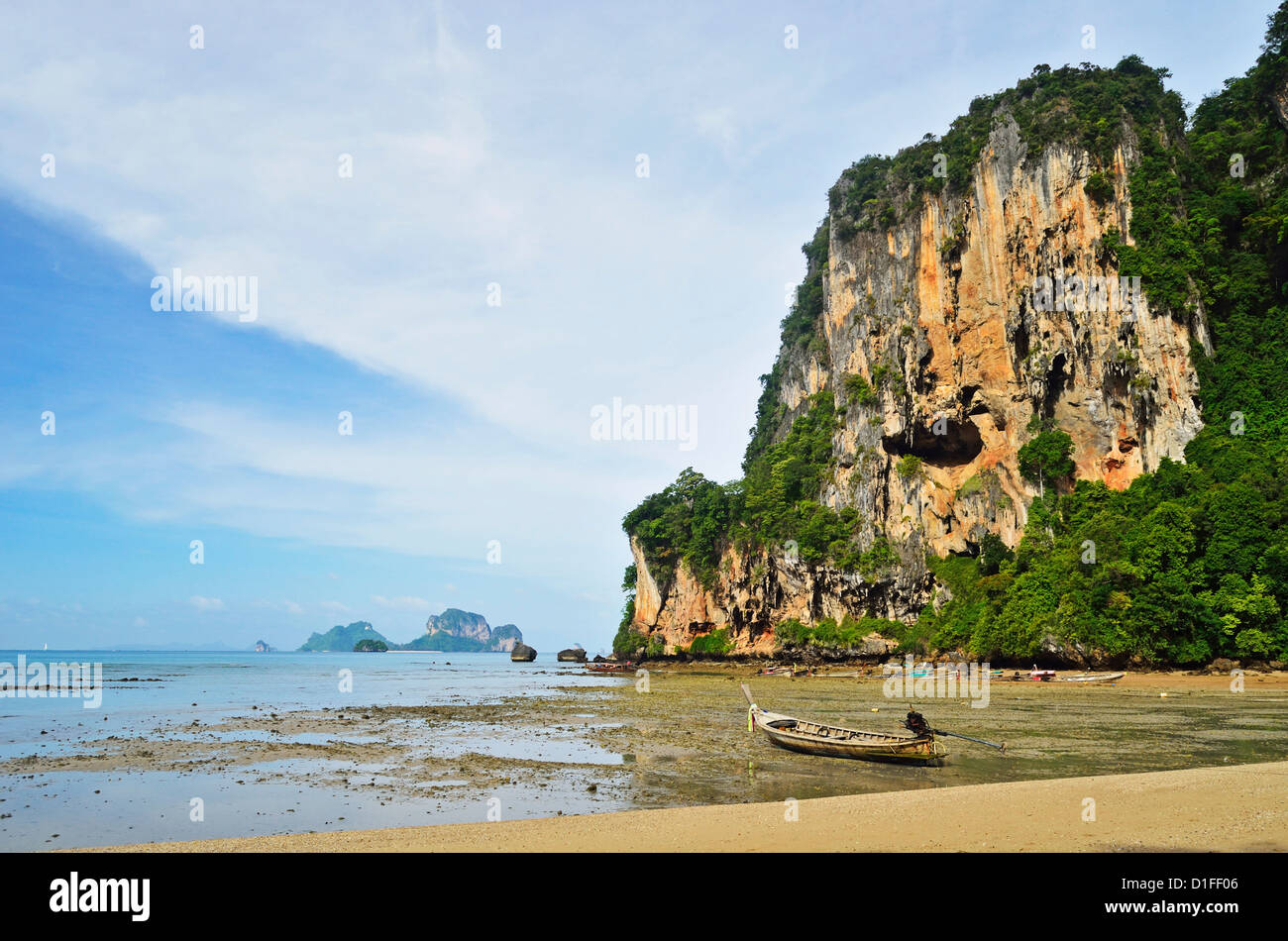 Ton Sai Bay, Rai Leh (Railay), Andaman Küste, Provinz Krabi, Thailand, Südostasien, Asien Stockfoto