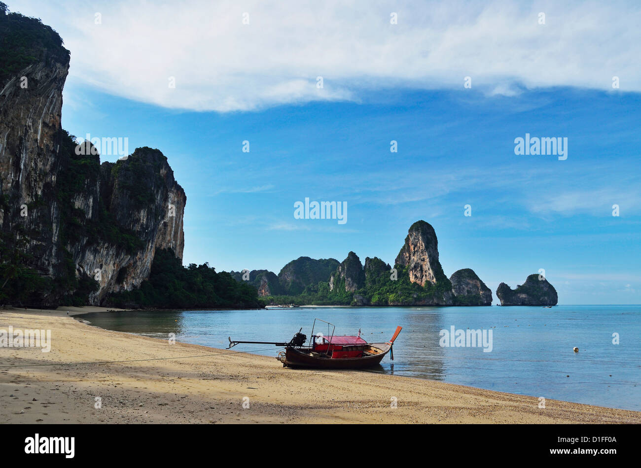 Ton Sai Bay, Rai Leh (Railay), Andaman Küste, Provinz Krabi, Thailand, Südostasien, Asien Stockfoto