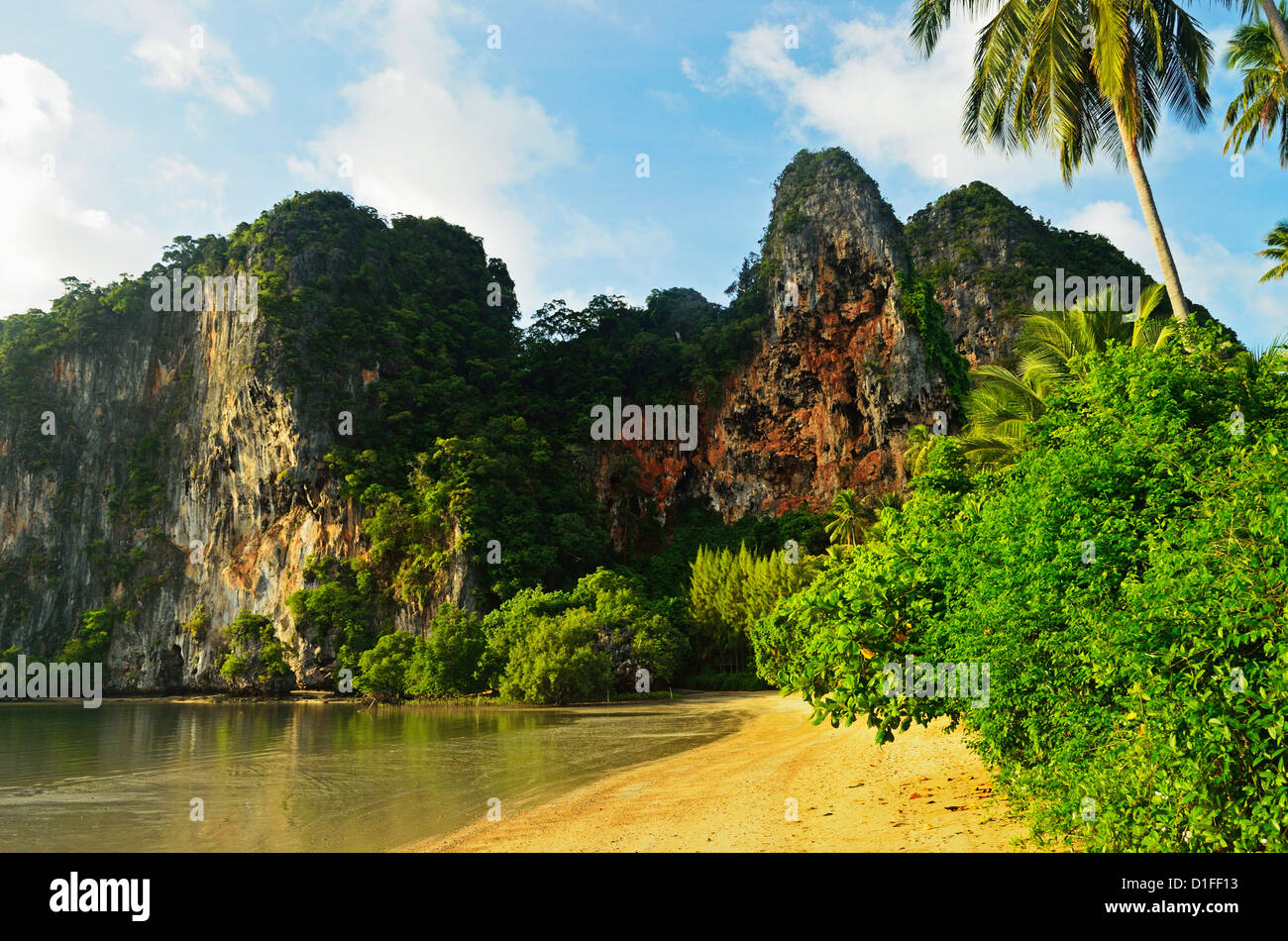 Railay East Bay, Rai Leh (Railay), Andaman Küste, Provinz Krabi, Thailand, Südostasien, Asien Stockfoto