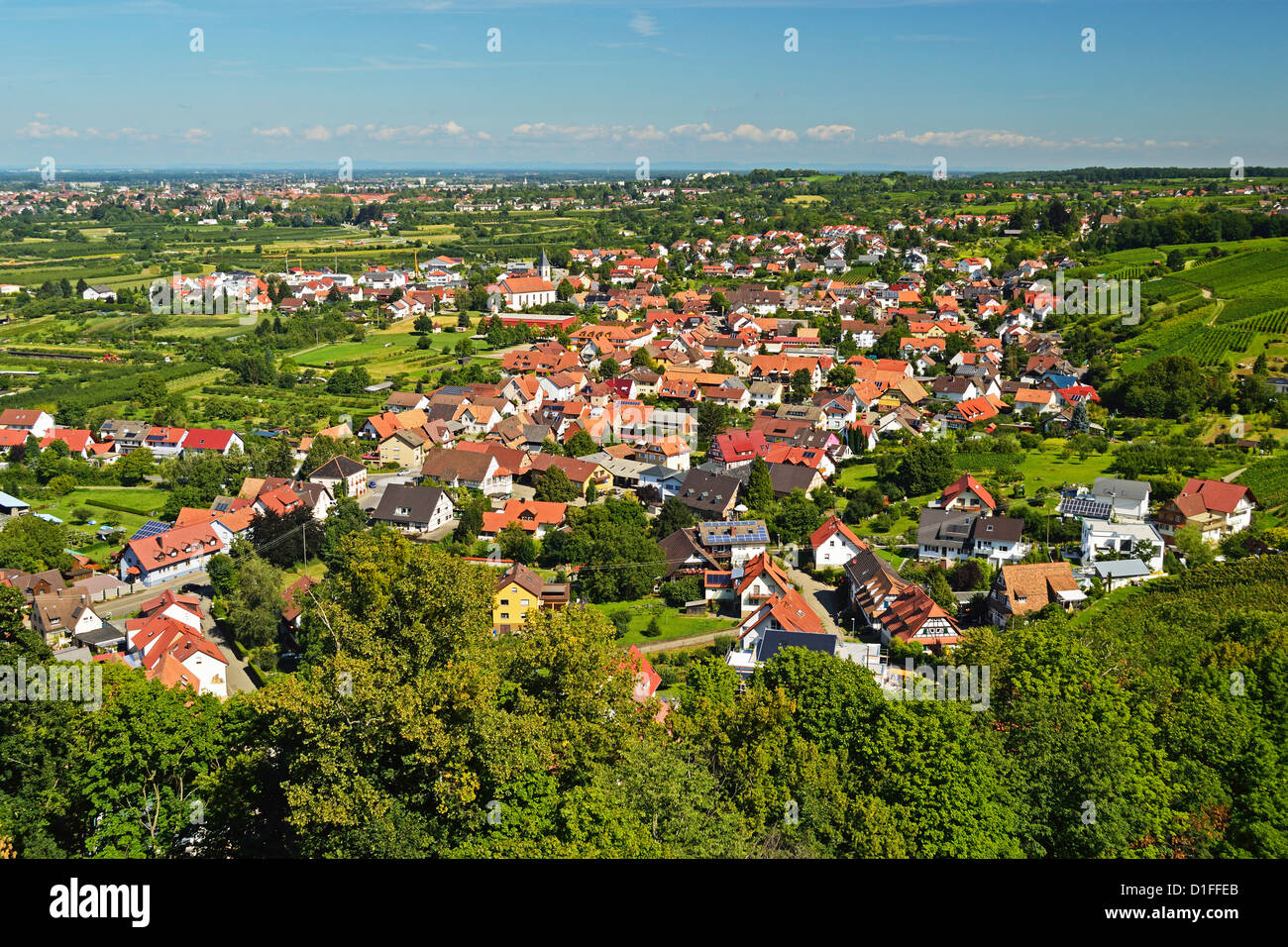 Ansicht von Ortenberg, Ortenau, Baden-Württemberg, Deutschland, Europa Stockfoto