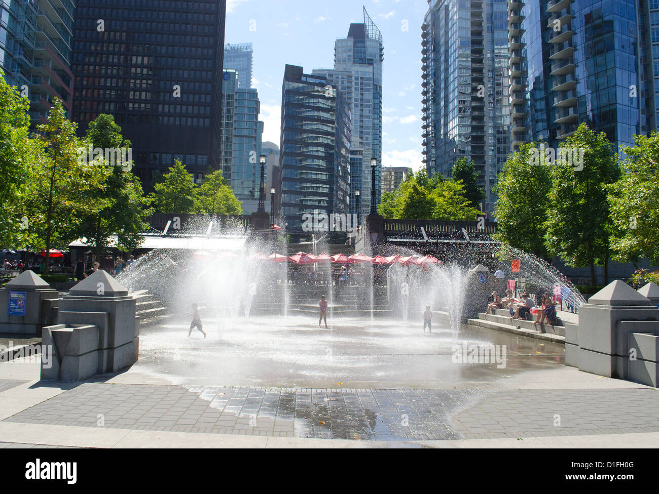 Schöne Parks Downtown Vancouver BC Stockfoto