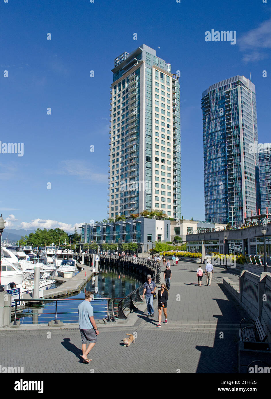 Marina am Wasser geht Vancouver BC Stockfoto