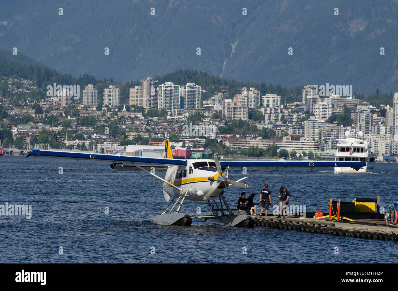 Wasserflugzeug Hafen Downtown Vancouver BC Stockfoto