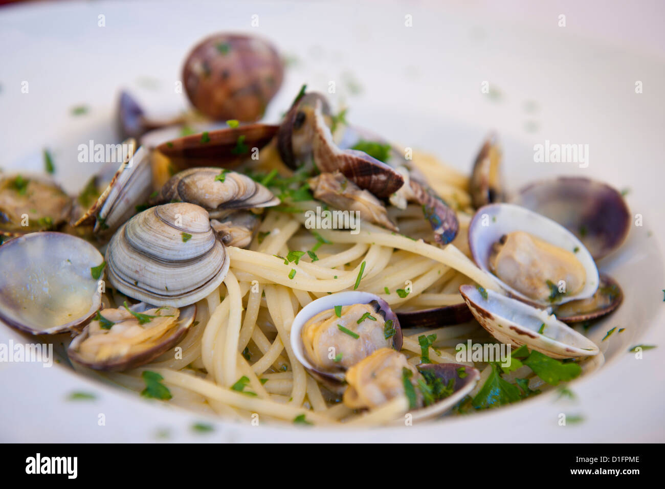 Pasta marinara, Palermo, Sizilien Stockfoto