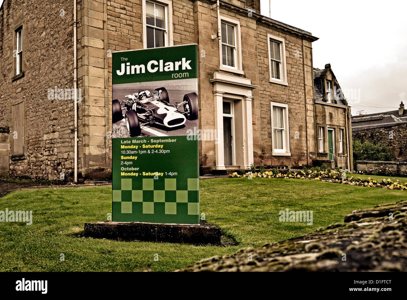 Jim Clark-Zimmer-Museum in Duns Berwickshire Scotland UK Stockfoto