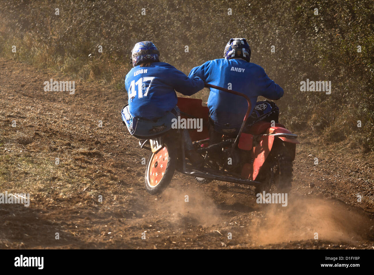Seitenwagen Motocross beim Goodwood Revival Stockfoto