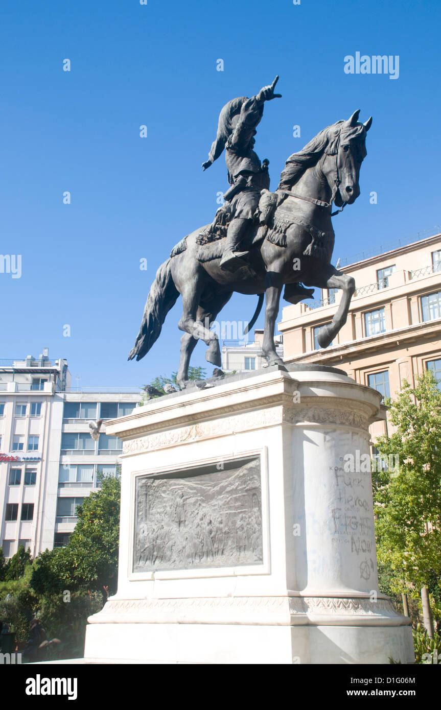 Statue von Theodoros Kolokotronis vor der National Historical Museum, Kolokotroni Square, Athen, Griechenland Stockfoto