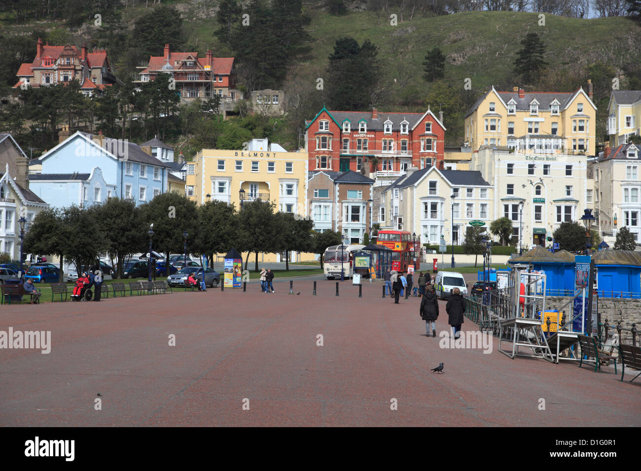 Strandpromenade, Llandudno, Conwy Grafschaft, Nord-Wales, Wales, Vereinigtes Königreich, Europa Stockfoto