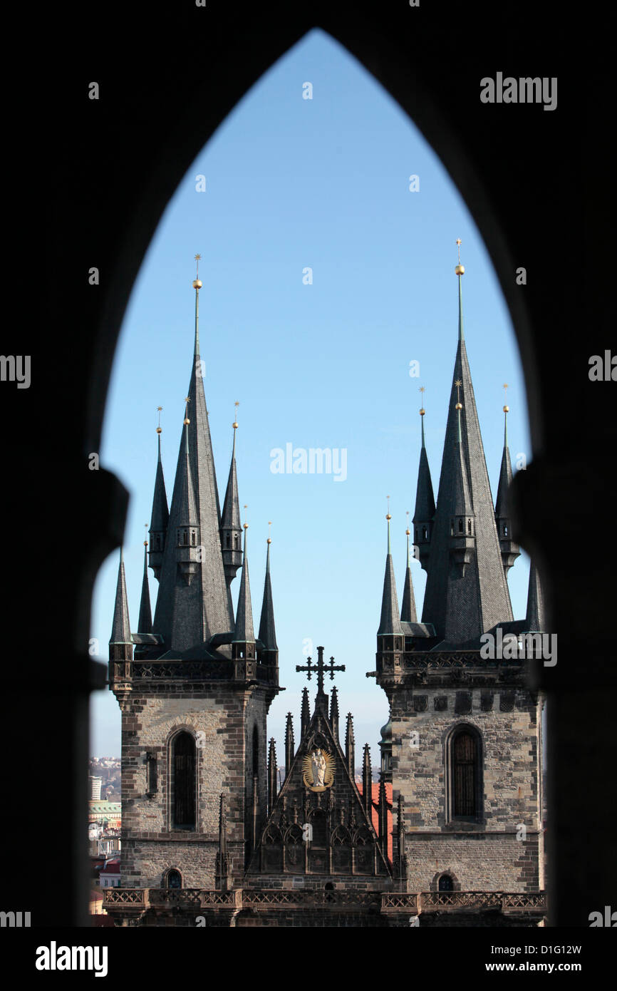 Teynkirche am Altstädter Ring, Prag, Tschechische Republik, Europa Stockfoto