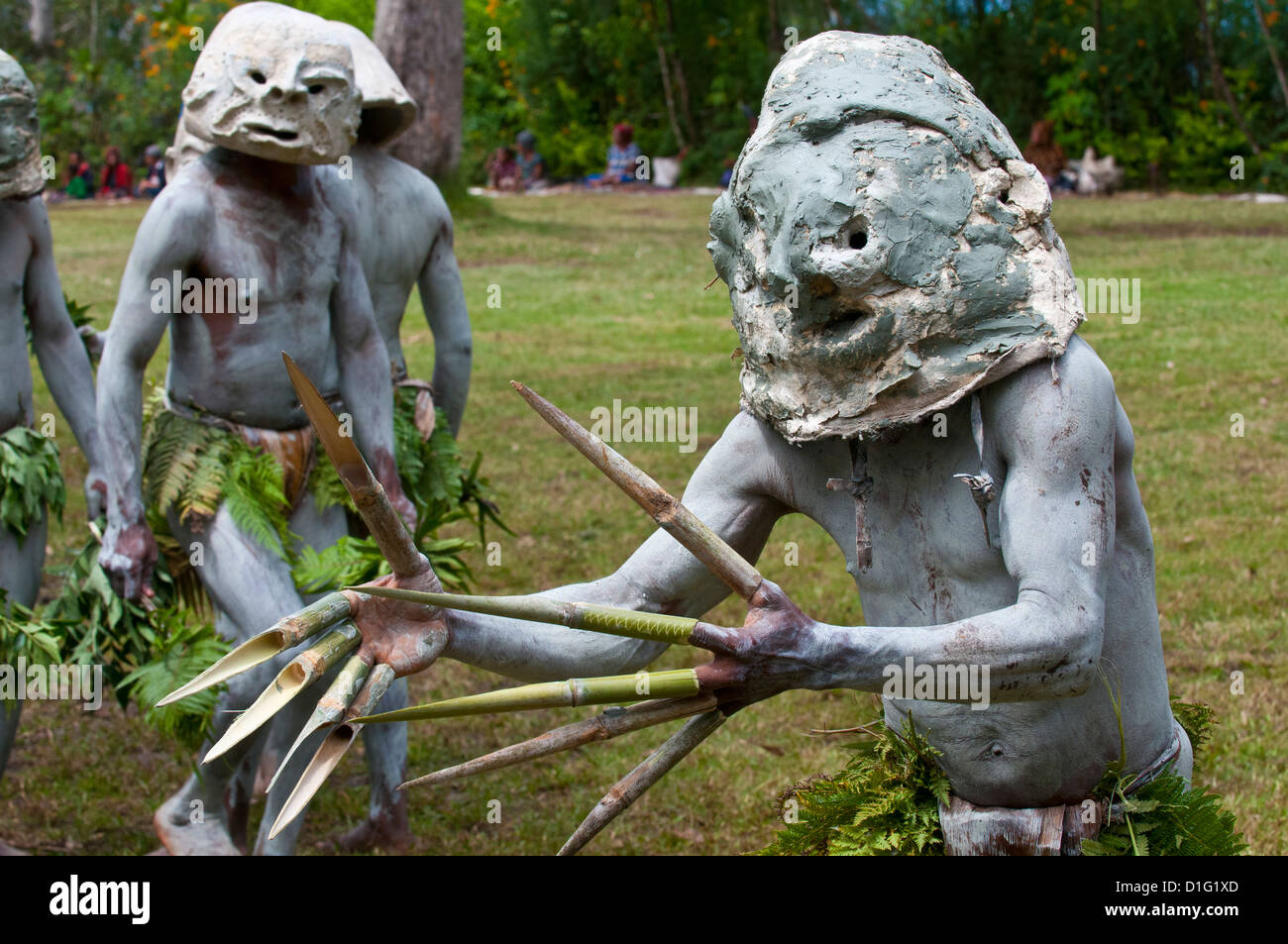Mudman Stamm feiert die traditionelle Sing Sing in Paya in den Highlands, Papua-Neu-Guinea, Melanesien, Pazifik Stockfoto