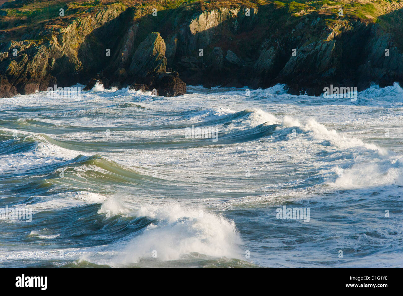 Creek Bull Bay Amlwch Anglesey North Wales Großbritannien. Stockfoto