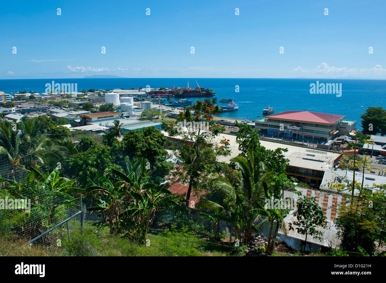 Blick über Honiara, der Hauptstadt der Salomonen, Pazifik Stockfoto