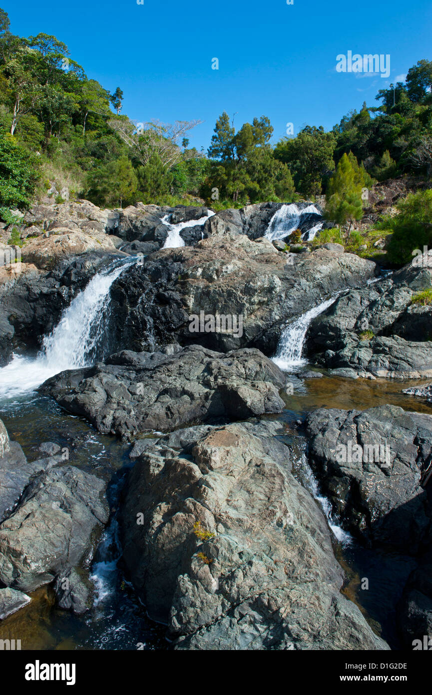 Wasserfälle von Ciu an der Ostküste von Grande Terre, Neukaledonien, Melanesien, Südsee, Pazifik Stockfoto