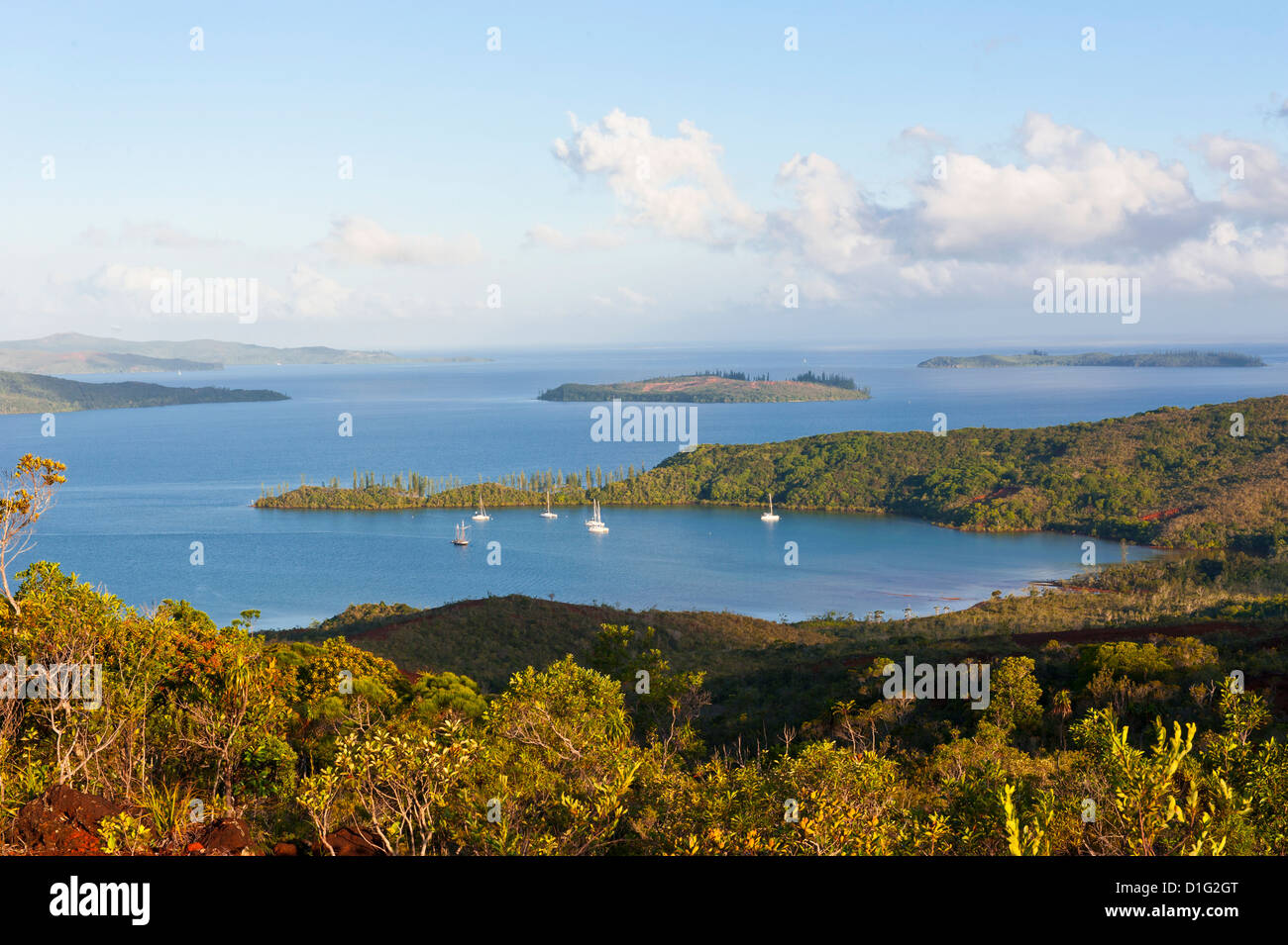 Blick über die südliche Küste von Grande Terre, Neukaledonien, Melanesien, Südsee, Pazifik Stockfoto
