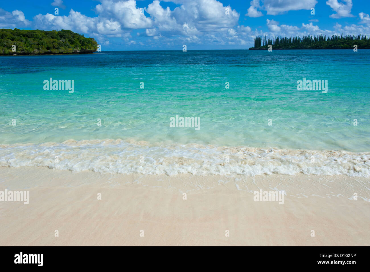 White Sand Beach, Bay de Kanumera, Ile des Pins, Neukaledonien, Melanesien, Südsee, Pazifik Stockfoto