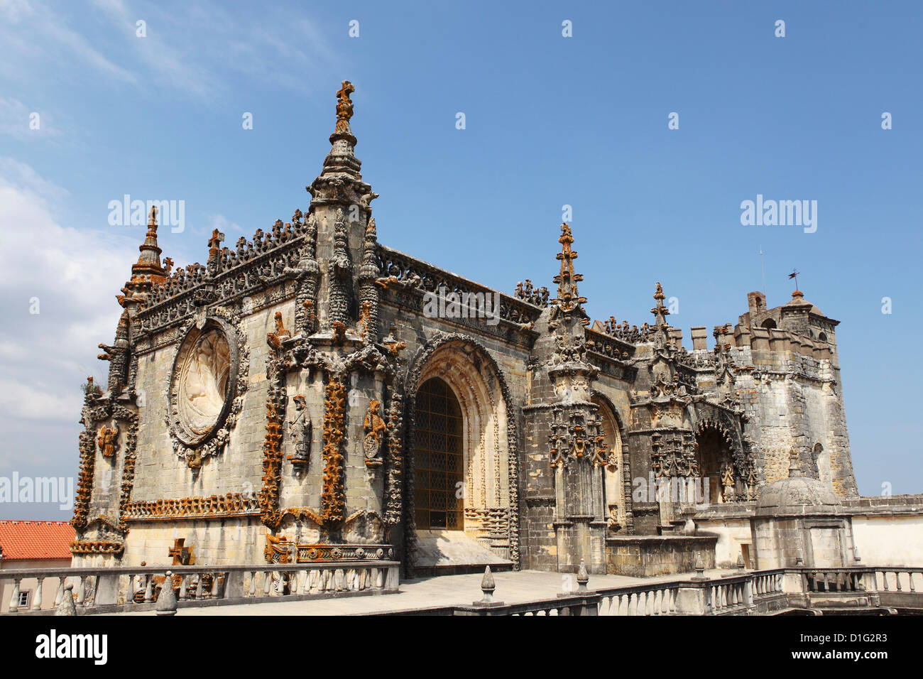 Manuelinischen Stil Kapitelhaus, Convento de Cristo (Convento de Cristo), Tomar, Ribatejo, Portugal, Europa Stockfoto