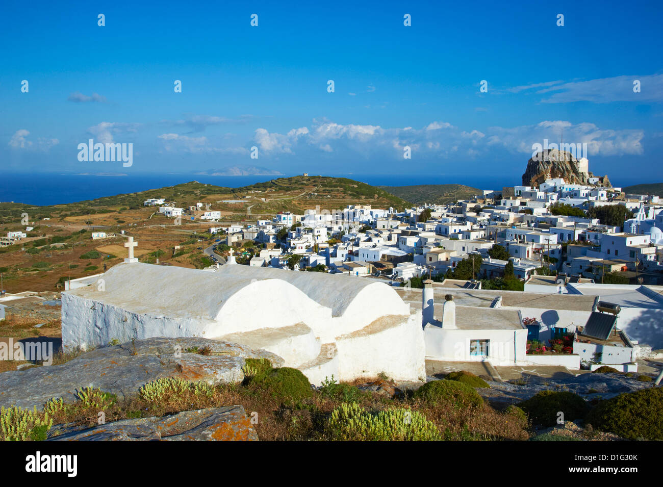Chora, Amorgos, Cyclades, Aegean, griechische Inseln, Griechenland, Europa Stockfoto