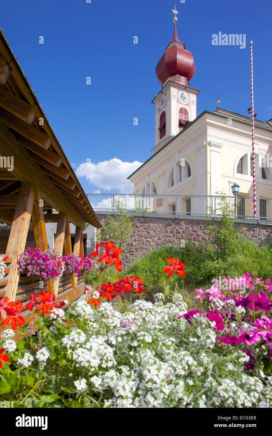 Große Kirche, St. Ulrich, Gardena Valley, Provinz Bozen, Trentino-Alto Adige/South Tyrol, Dolomiten, Italien, Europa Stockfoto