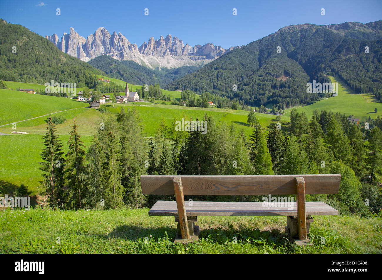 Val di Funes, Provinz Bozen, Trentino-Alto Adige/Südtirol, Dolomiten, Italien, Europa Stockfoto