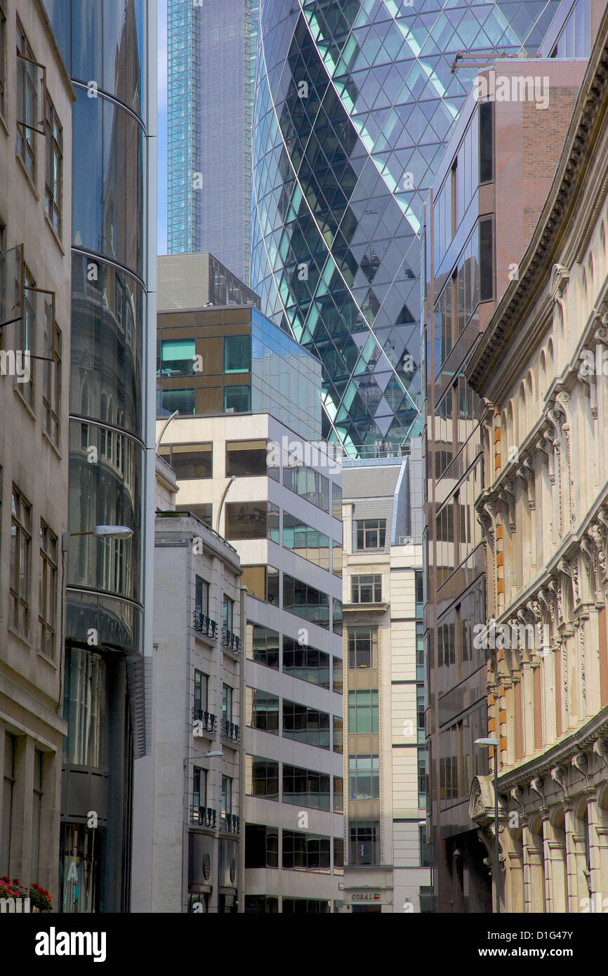 Die Gurke (Swiss Re Gebäude), City of London, London, England, Vereinigtes Königreich, Europa Stockfoto