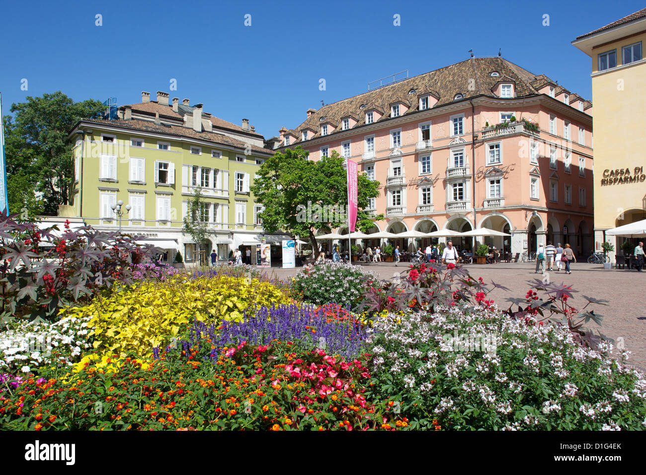 Walther Platz, Bozen, Provinz Bozen, Trentino-Alto Adige, Italien, Europa Stockfoto