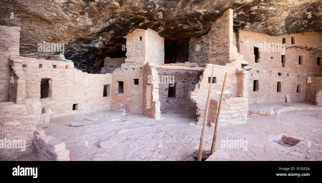 Mesa Verde Nationalpark, Colorado, Spruce Tree House Innenraum. Stockfoto