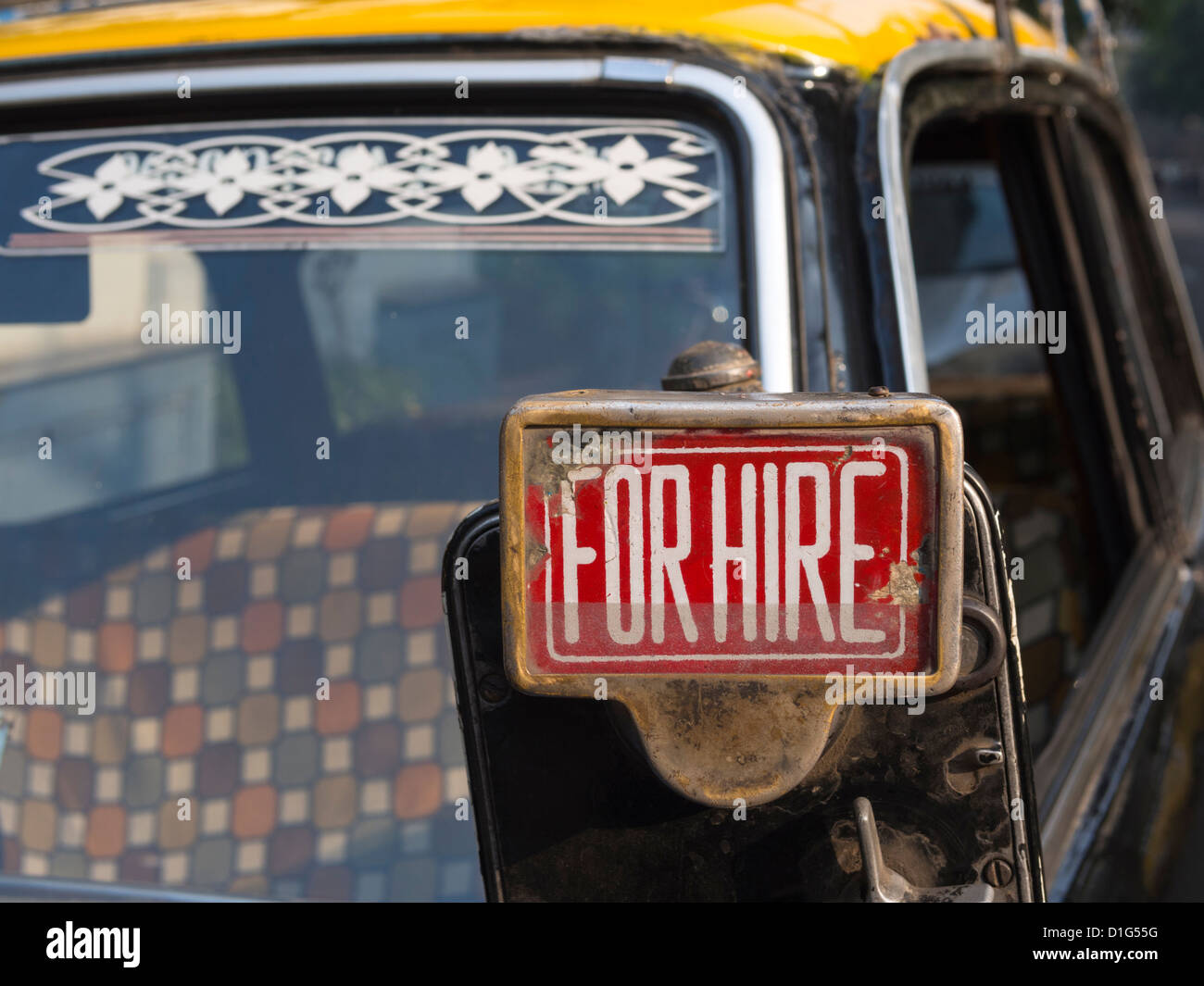 Taxi Mietwagen Mumbai Indien Stockfoto