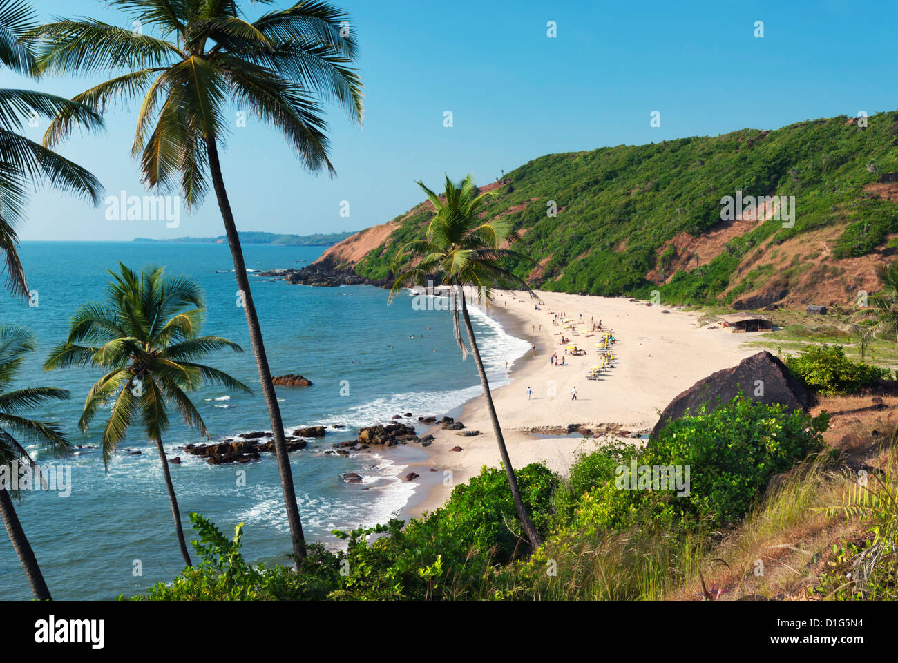 Paliem (Strandbad), (Harmal) Arambol, Goa, Indien, Asien Stockfoto